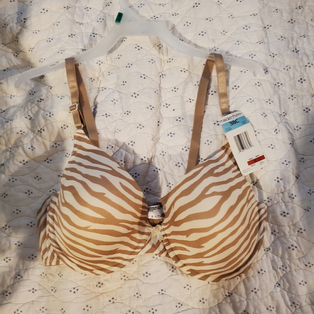 Maidenform Striped Underwire Bra 38C NWT